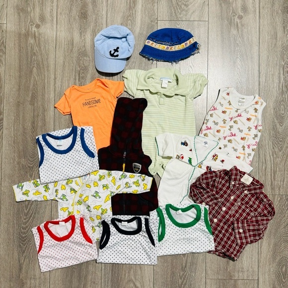 Baby Boy Carter's and More Brands Lot Clothing for 0-3 Months - 13 Pieces - Picture 1 of 13